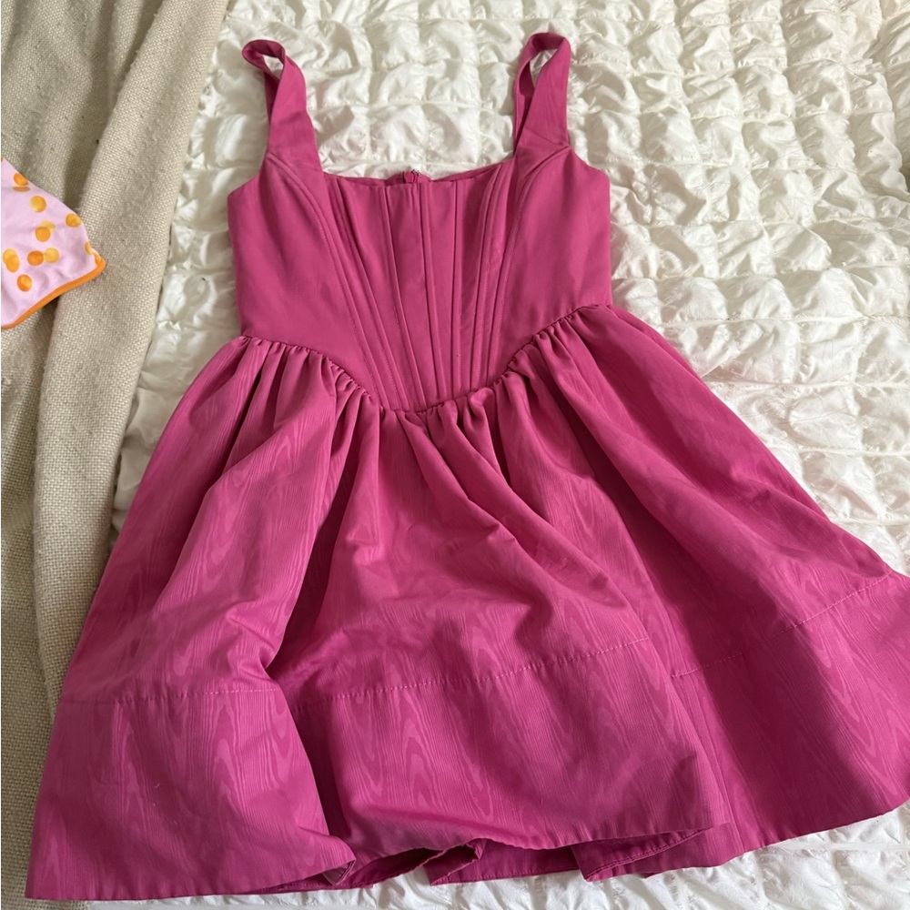 STAUD Pink Sleeveless Dress